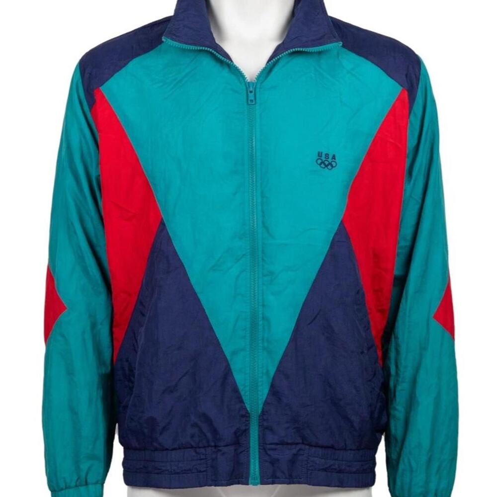 Vintage 90s USA Olympics Windbreaker Size Large